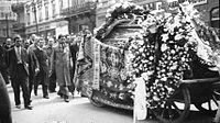 Funeral of Panait Istrati in April 1935