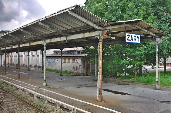 Derelict train station in the small town of Żary, Poland.