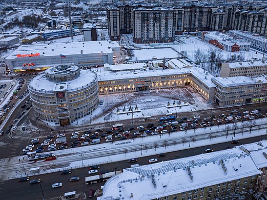 929. Здание Московского райсовета, Московский район Автор — Красный