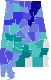 1837 Alabama gubernatorial election results map by county.svg