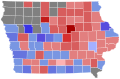 1857 Iowa Gubernatorial Election by County