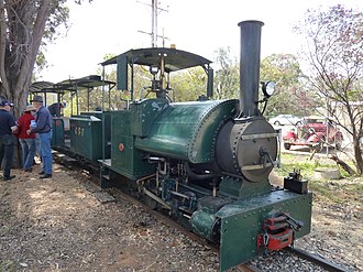 Two-axle Bagnall steam locomotive, built in 1906