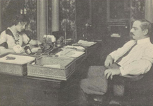 Marcus Loew in his office, ca.1914 1914 MarcusLoew his 42ndSt office NYC.png