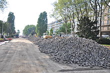 Dépavage d’une avenue