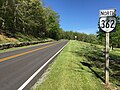 File:2017-05-16 17 16 51 View north at the south end of Virginia State Route 362 (Grayson Highland Lane) at U.S. Route 58 (Highlands Parkway) within Grayson Highlands State Park in Haw Orchard, Grayson County, Virginia.jpg