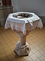 Baptismal font in the Lutheran church in Miechowice