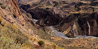 Río Colca in the area of ​​the Colca canyon