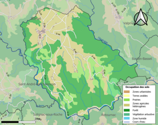 Mappa a colori che mostra l'uso del suolo.