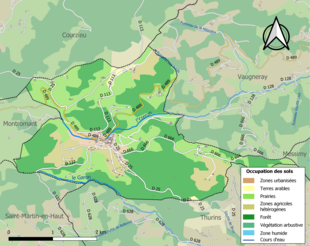 Kleurenkaart met landgebruik.