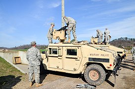 A military police Humvee of the United States Army.