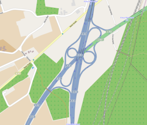 Overview map of the Marl-Nord interchange