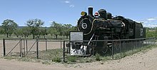 AT&SF#1129, a 1902 Baldwin 2-6-2 Prairie locomotive, preserved at Las Vegas, New Mexico, since 1956 ATSF engine no. 1129.jpg