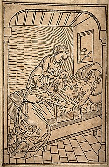 A baby being removed from its dying mother's womb A baby being removed from its dying mother's womb via Caesar Wellcome V0014915.jpg