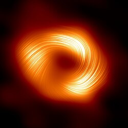 Sagittarius A* Event Horizon Telescope -järjestelmän kuvaamana.