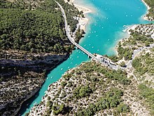 The Verdon Gorge on the border between Alpes-de-Haute-Provence and Var