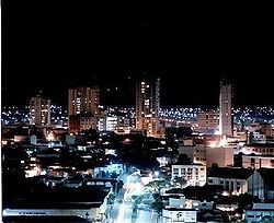 noční pohled na město