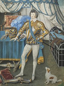 Sir Anthony Mildmay, a young knight, in a partial Greenwich harness. Peascod shape is highly pronounced. AnthonyMildmay.jpg
