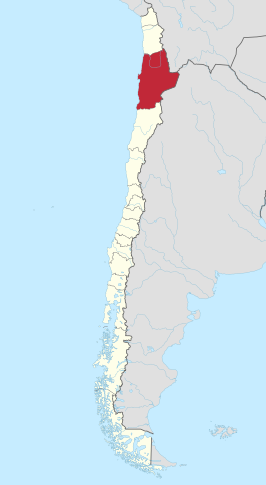 Kaart van Antofagasta