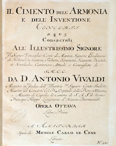 Antonio Vivaldi, Cimento dell' Armonia e dell' Inventione, Op. 8, ribro primo.png