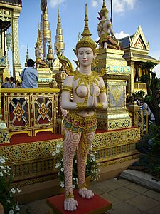 อัปสรสีหะของไทยที่งานพระเมรุ เมื่อ พ.ศ. 2551