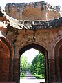 Arab Sarai Gate, (from inside), built in 1560-61 AD., leading to the enclosure that housed Persian craftsmen, during the construction of the Humayun's tomb, Delhi.