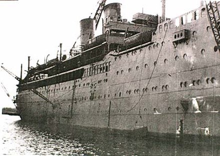 Arandora Star as a troop ship in 1940