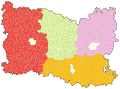 Carte des arrondissements et des sous-préfectures de l'Oise