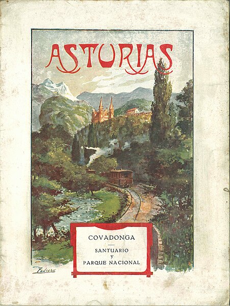 File:Asturias, Covadonga, cover by Mariano Pedrero.jpg