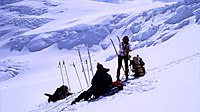 Athabasca Glacier headwall (on the ramp)