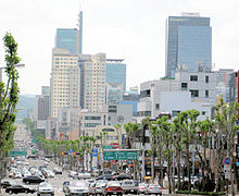 The district of Gangnam in Seoul