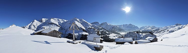 Горная панорама. Лех-на-Арльберге. Австрия.