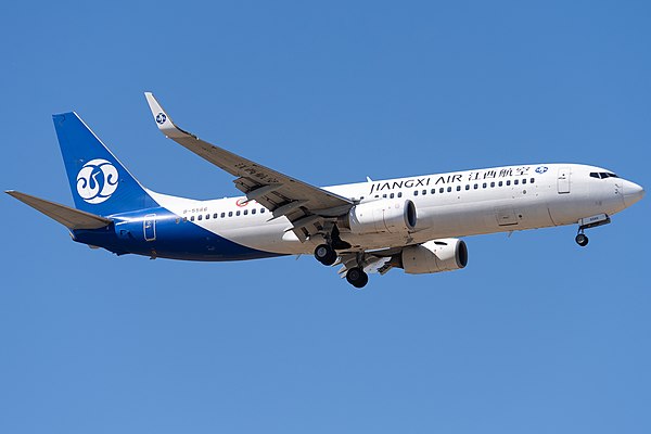 Boeing 737-800 of Jiangxi Air landing at Beijing Capital International Airport