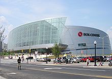 The centerpiece of the Vision 2025 projects, the BOK Center, opened in August 2008. BOK Center faccade.JPG