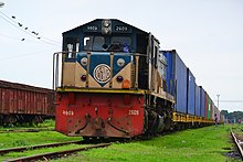 BR 2609 with container train at Akhaura Junction BR 2609.jpg