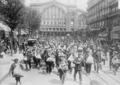 Bain News Service, Belgian Reservists leaving Gare de l'Est, 1914 - Library of Congress.tif