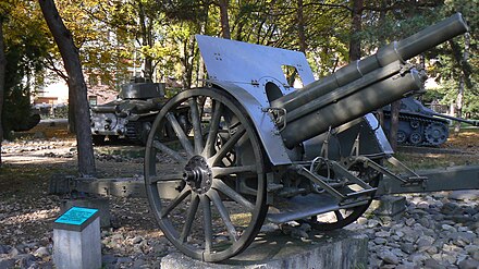 The force responsible for clearing eastern Herzegovina was supported by four World War I-vintage Skoda houfnice vz 14 mountain howitzers.