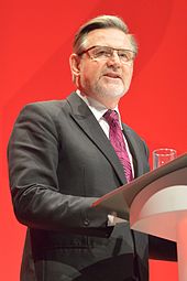 Gardiner giving his speech at the 2016 Labour Party Conference Barry Gardiner, 2016 Labour Party Conference 1.jpg