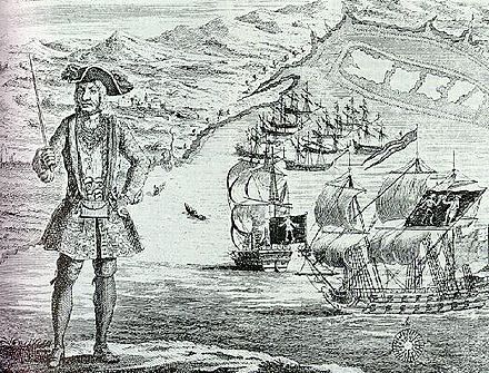 Bartholomew Roberts was the pirate with most captures during the Golden Age of Piracy. He is now known for hanging the governor of Martinique from the yardarm of his ship.