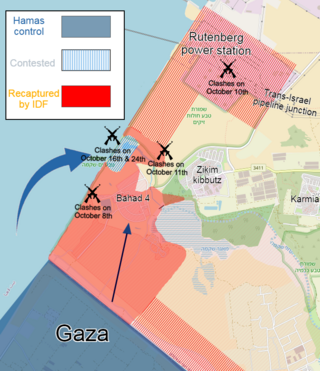 <span class="mw-page-title-main">Zikim attack</span> October 2023 ground and naval assault on Israeli military bases and massacre of Israeli civilians