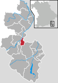 Poziția Bayerisch Gmain pe harta districtului Berchtesgadener Land
