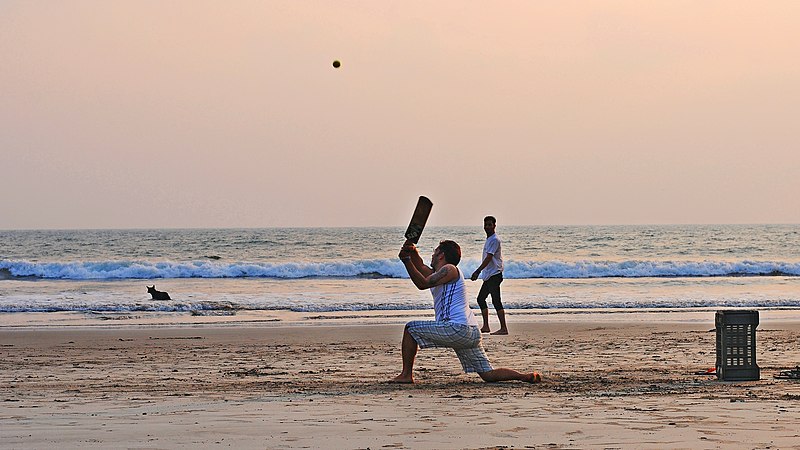 File:Beach cricket at Goa.jpg