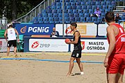 Deutsch: Beachhandball Europameisterschaften 2019 (Beach handball Euro); Tag 2: 3. Juli 2019 – Männer, Vorrunde Gruppe B, Serbien-Portugal 2:0 (20:15, 88:17) English: Beach handball Euro; Day 2: 3 July 2019 – Men Preliminary Round Group B - Serbia-Portugal 2:0 (20:15, 88:17)