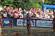 Deutsch: Beachhandball Europameisterschaften 2019 (Beach handball Euro); Tag 4: 5. Juli 2019 – Frauen, Viertelfinale, Spanien-Ungarn 1:2 (14:16, 26:16, 2:5) English: Beach handball Euro; Day 4: 5 July 2019 – Quarter Final Women – Spain-Hungary 1:2 (14:16, 26:16, 2:5)