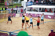 Deutsch: Beachhandball bei den Olympischen Jugendspielen 2018; Tag 5, 10. November 2018; Jungen, Hauptrunde - Thailand-Argentinien 2:1 English: Beach handball at the 2018 Summer Youth Olympics at 11 October 2018 – Boys Main Round – Thailand-Argentina 2:1