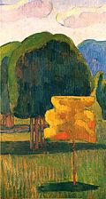 Émile Bernard, El árbol amarillo, 1888, óleo sobre lienzo