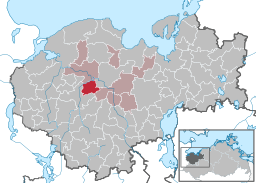 Läget för kommunen Bernstorf i Landkreis Nordwestmecklenburg