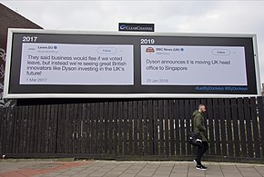 A Led By Donkeys billboard in Newcastle Billboard in Newcastle by anti-Brexit campaign group Led By Donkeys.jpg