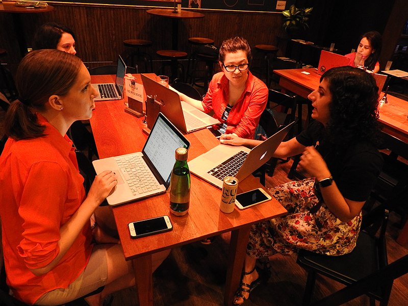 File:Biology table at 500 Women jeh.jpg