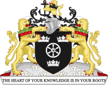 The coat of arms of the Black Loyalist Heritage Society in Canada Black Loyalist Heritage Society coat of arms.svg