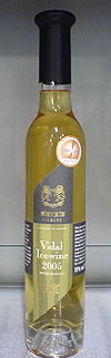 A Swedish Vidal ice wine. Blaxsta Vidal Icewine 2005 bottle.jpg